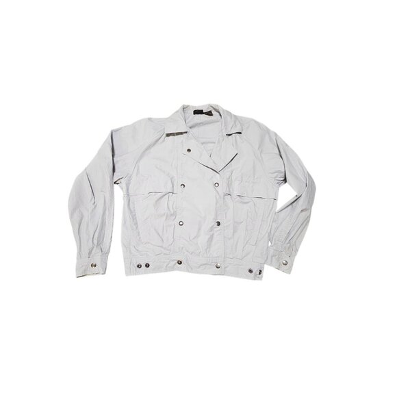 Lizsport Liz Claiborne Men's Small Outerwear Vinyage Jacket Pockets Gray - Picture 5 of 11